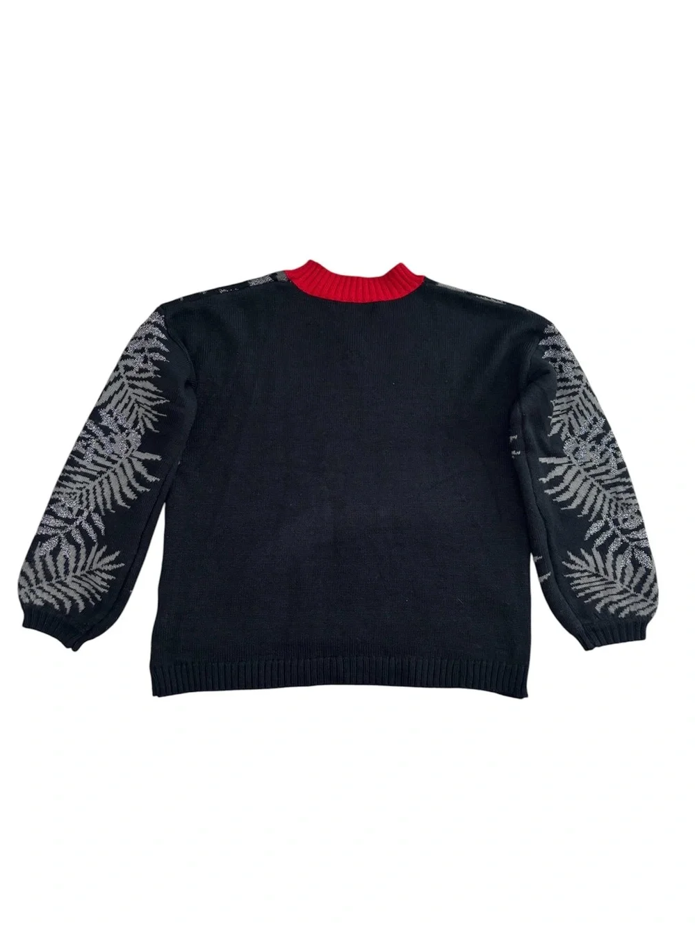 33 Degrees Ugly Christmas Sweater Tropical Flamingos Black Gray